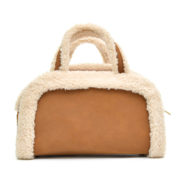 Fluffy Teddy Suede Top Handle Bag Plush Winter Women Handbag Bulk
